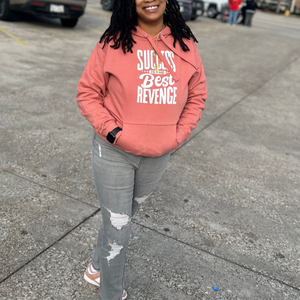 woman in Inspirational hoodie