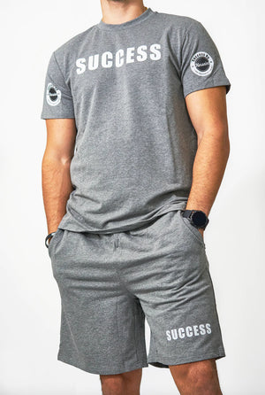 Gray Success Short Set TShirt