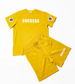 Gold Success Shorts Set TShirt