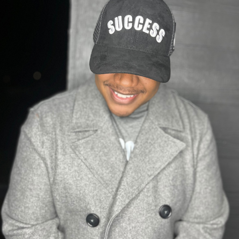 Black Suede Trucker Hat