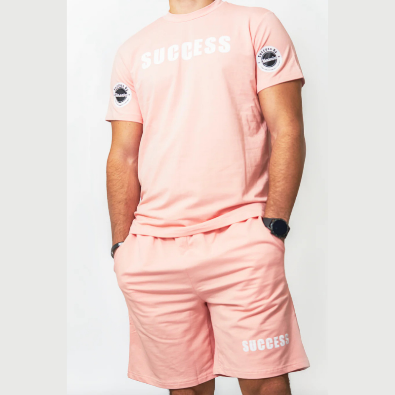 Pink Success Shorts Set TShirt