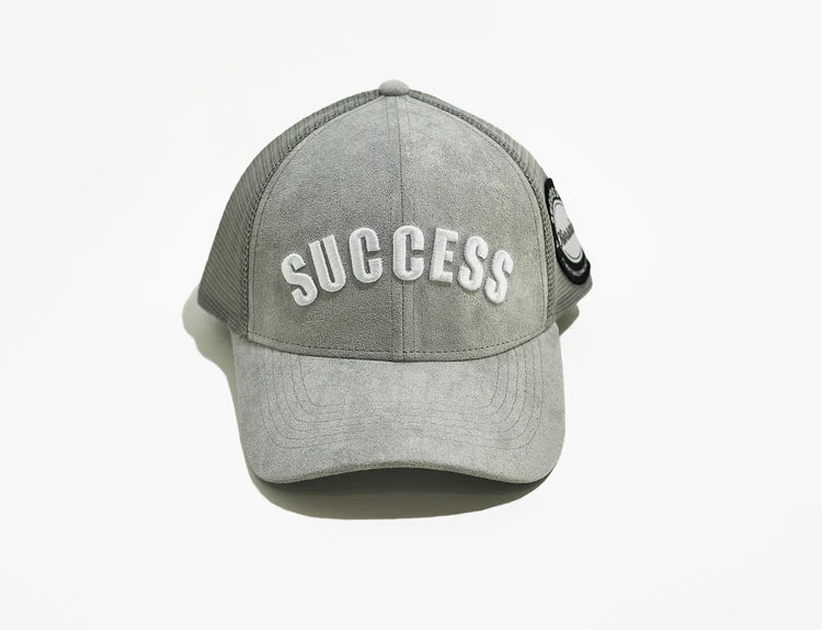 grey success trucker hat